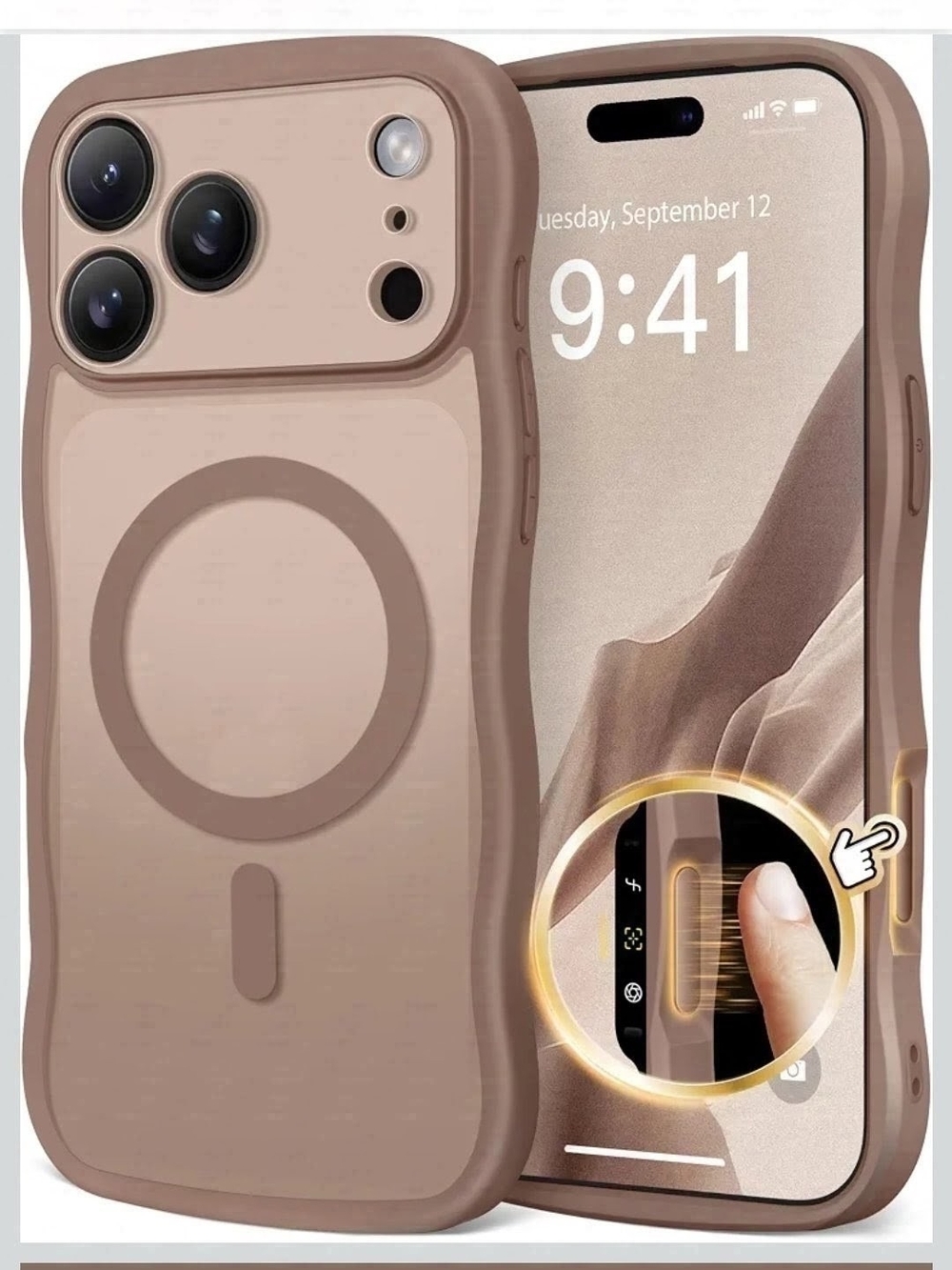 MagSafe-Compatible Protective Phone Pro Max Case 6.9 Inches Brown